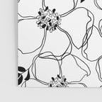 Black Floral Pattern On White Background Poster Gallery Image 3