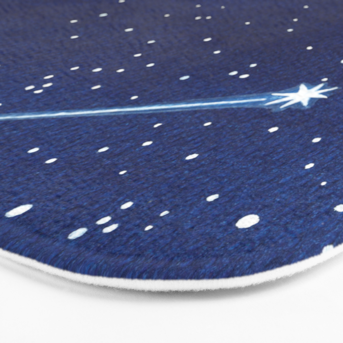 Falling star, shooting star, sailboat ocean waves blue sea Bath Mat Gallery Image 3