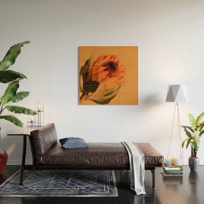 Protea - golden Wood Wall Art Gallery Image 2