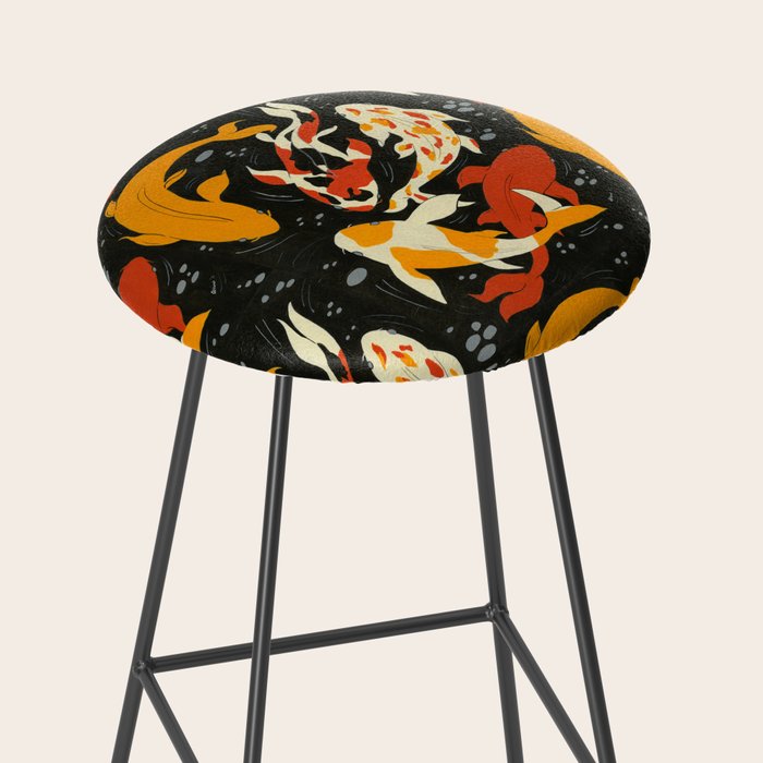 Koi in Black Water Stool Gallery Image 2
