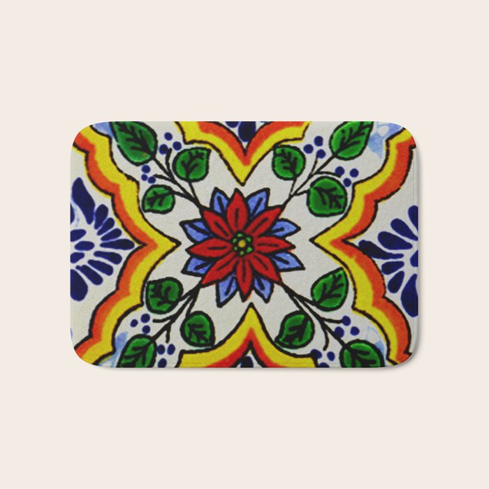 talaveramexican tile Bath Mat Gallery Image 1