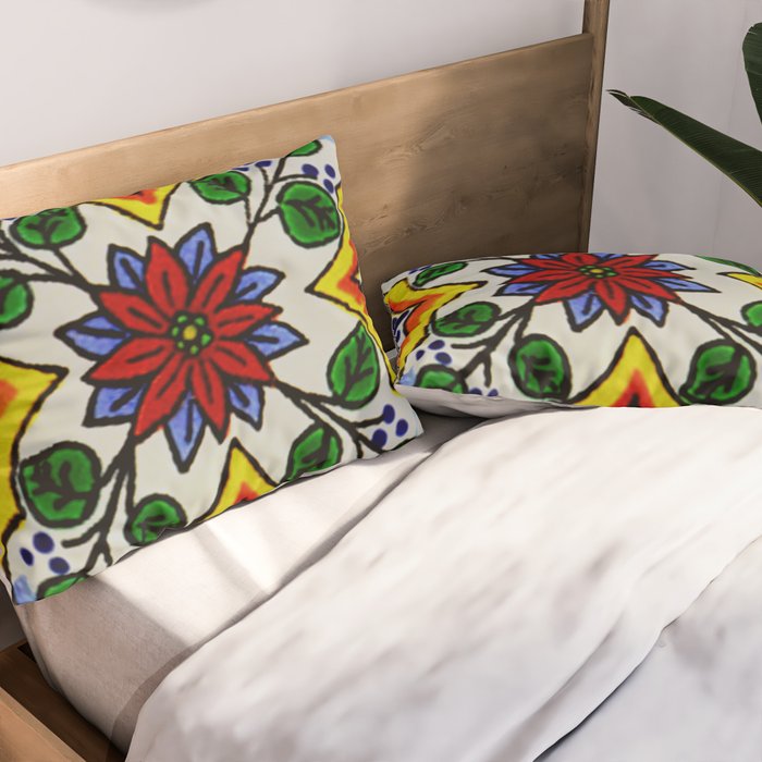 talaveramexican tile Pillow Sham Gallery Image 2