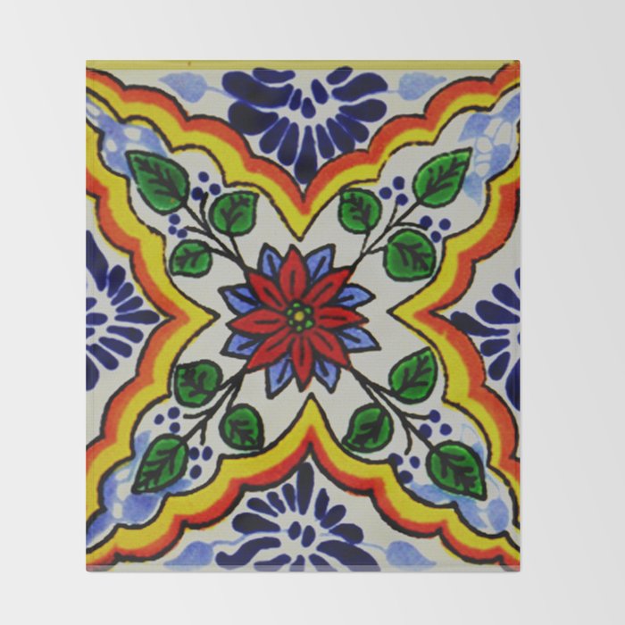 talaveramexican tile Throw Blanket Gallery Image 2