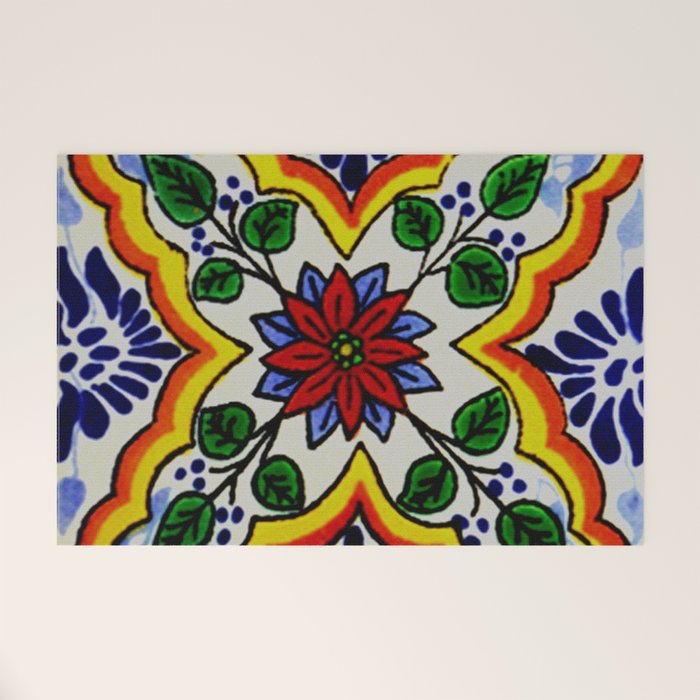 talaveramexican tile Welcome Mat Gallery Image 1