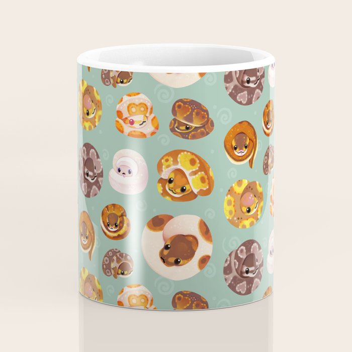 Shy ball pythons - green Coffee Mug Gallery Image 4