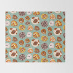 Shy ball pythons - green Throw Blanket Gallery Image 2