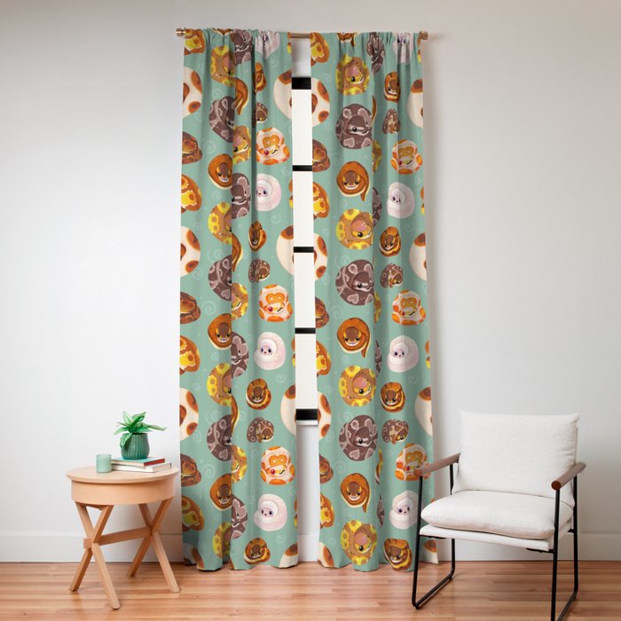 Shy ball pythons - green Window Curtain Gallery Image 4