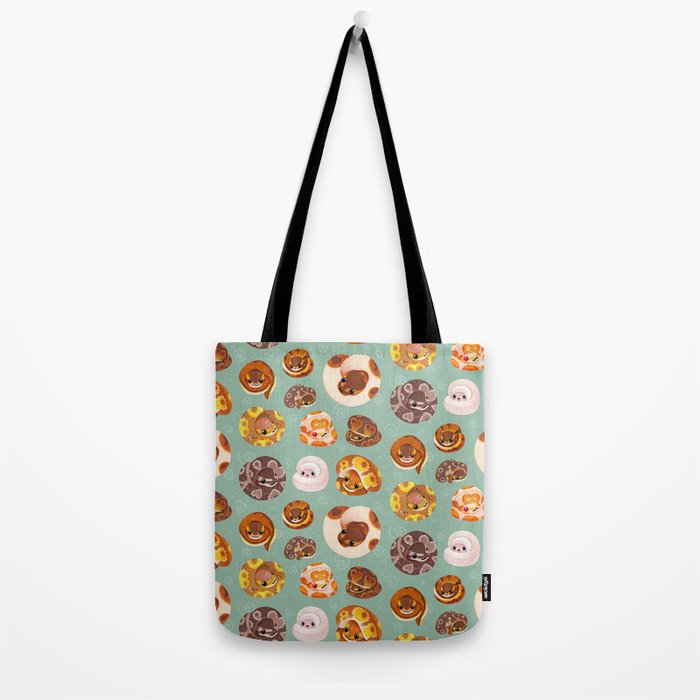 Shy ball pythons - green Tote Bag Gallery Image 2