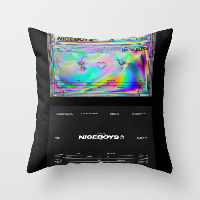 NICE BOYS Throw Pillow Gallery Image 1