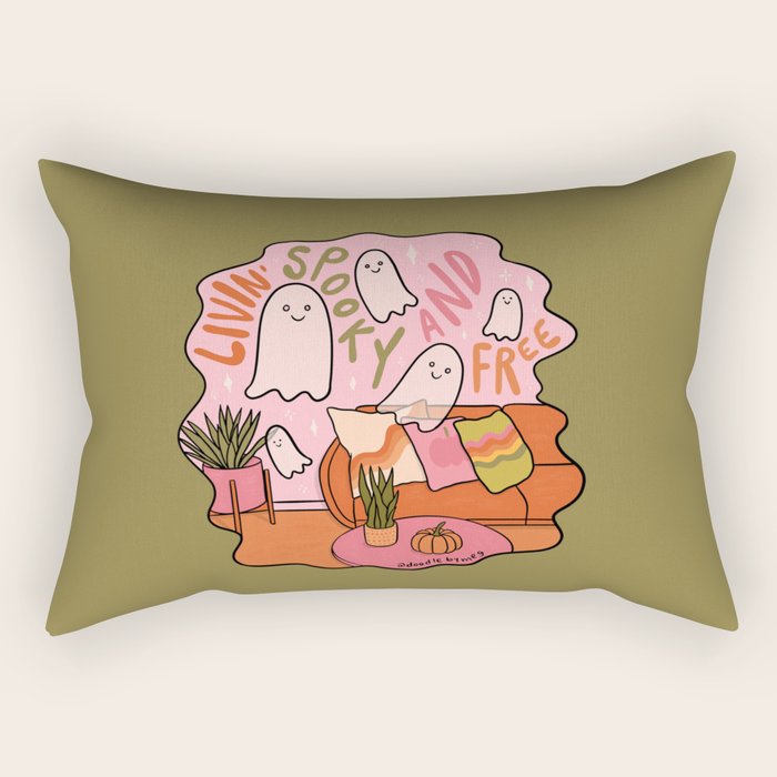 Livin' Spooky and Free Rectangular Pillow Gallery Image 1