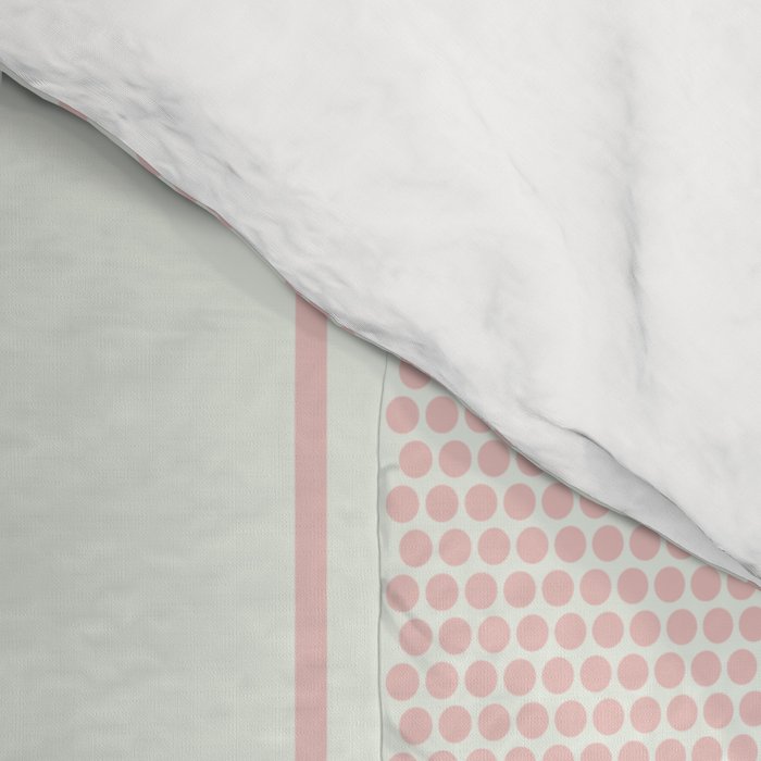 Vintage pastel pink stripes pattern Comforter Gallery Image 4