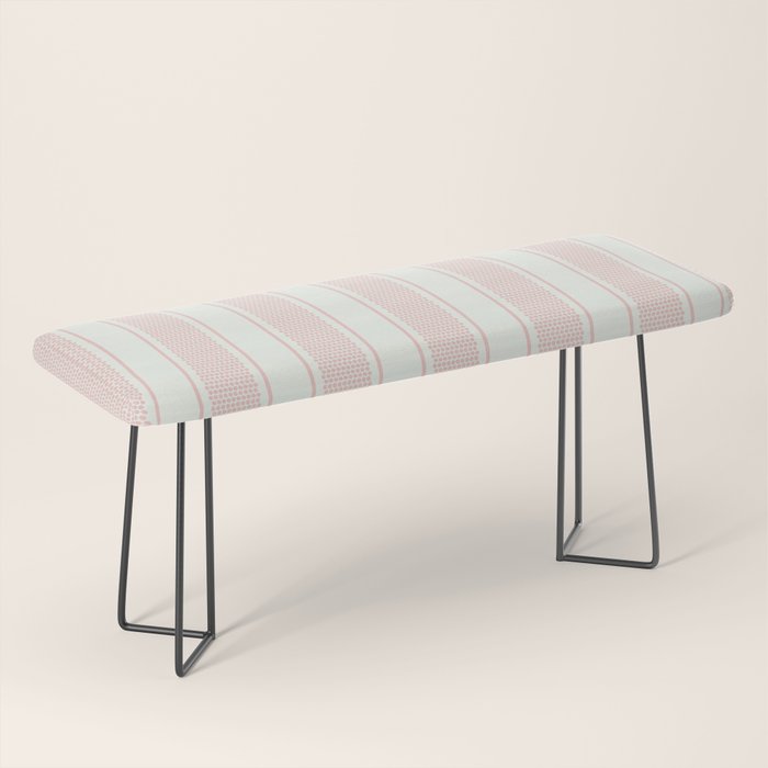 Vintage pastel pink stripes pattern Bench Gallery Image 1
