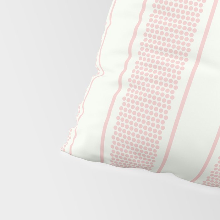 Vintage pastel pink stripes pattern Pillow Sham Gallery Image 4