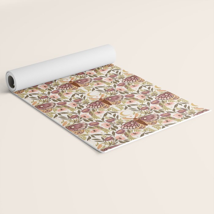 Countryside Garden Moth Yoga Mat Gallery Image 2