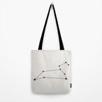 Leo Zodiac Star Constellation Line Art White Tote Bag Gallery Image 2