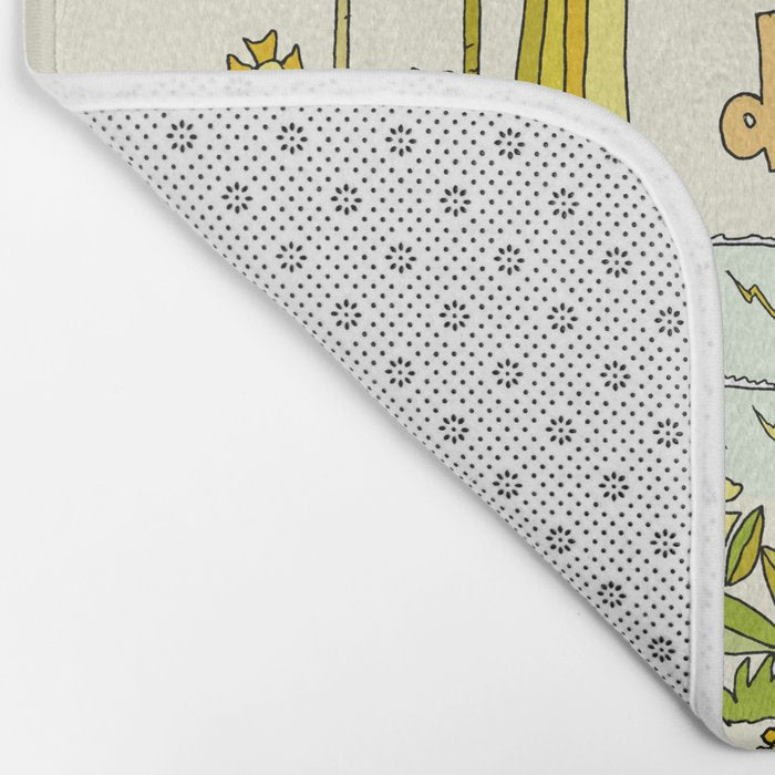 let the earth dance // retro surf art by surfy birdy Bath Mat Gallery Image 2