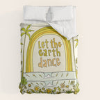 let the earth dance // retro surf art by surfy birdy Duvet Cover Gallery Image 6