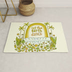let the earth dance // retro surf art by surfy birdy Rug Gallery Image 1