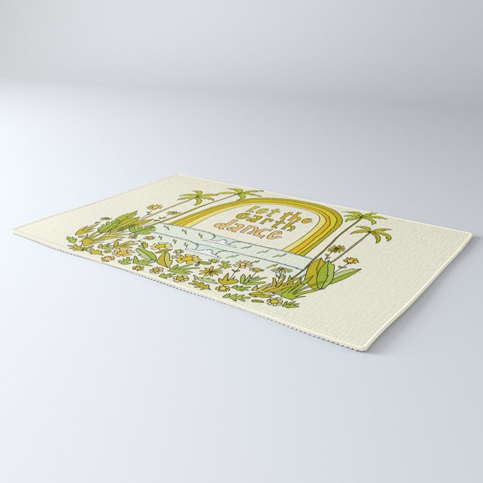 let the earth dance // retro surf art by surfy birdy Rug Gallery Image 3
