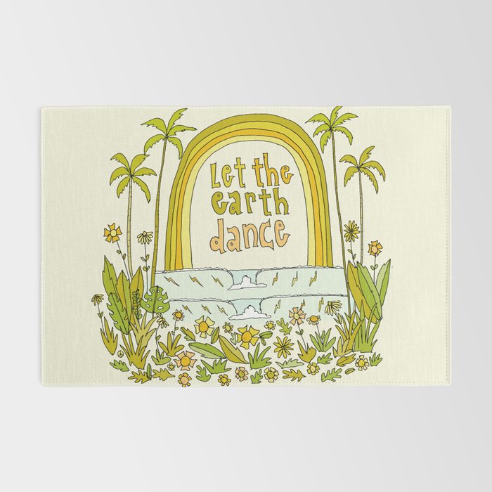 let the earth dance // retro surf art by surfy birdy Rug Gallery Image 2
