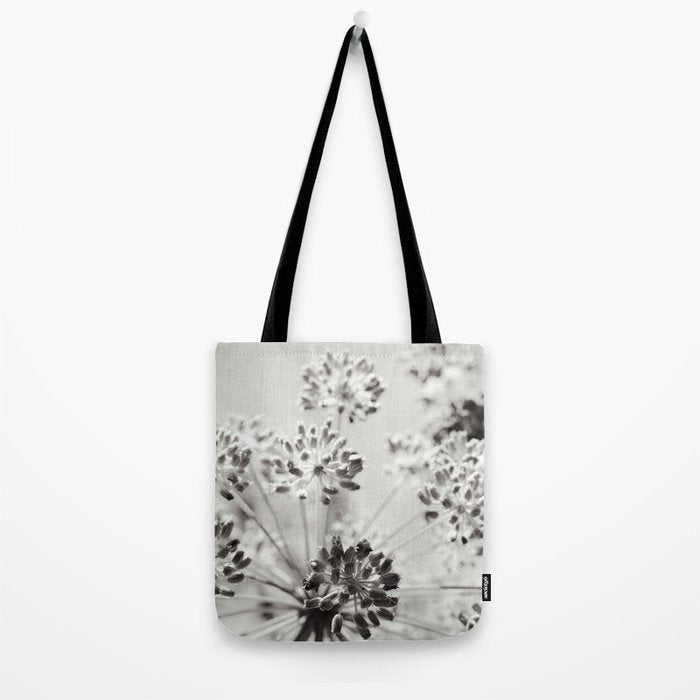botanical abstract photograph no. 2 - modern black and white floral art Tote Bag Gallery Image 2