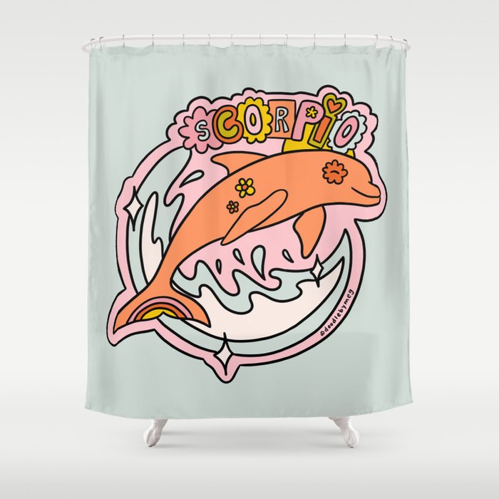 Scorpio Dolphin Shower Curtain Gallery Image 1