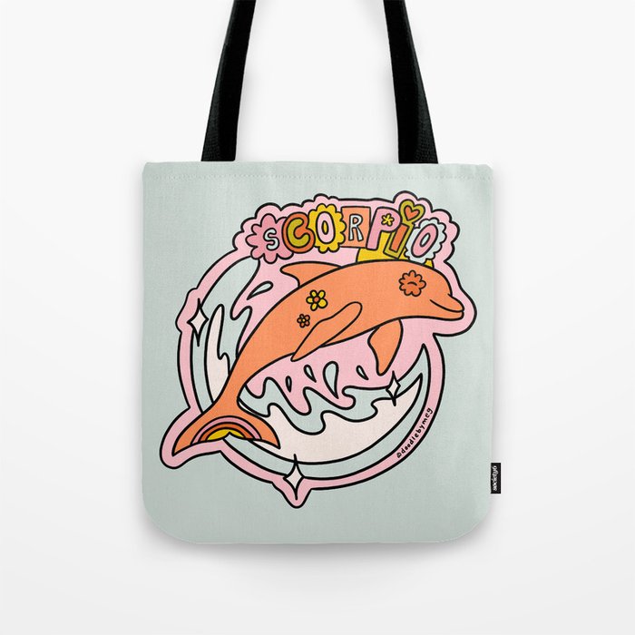 Scorpio Dolphin Tote Bag Gallery Image 1