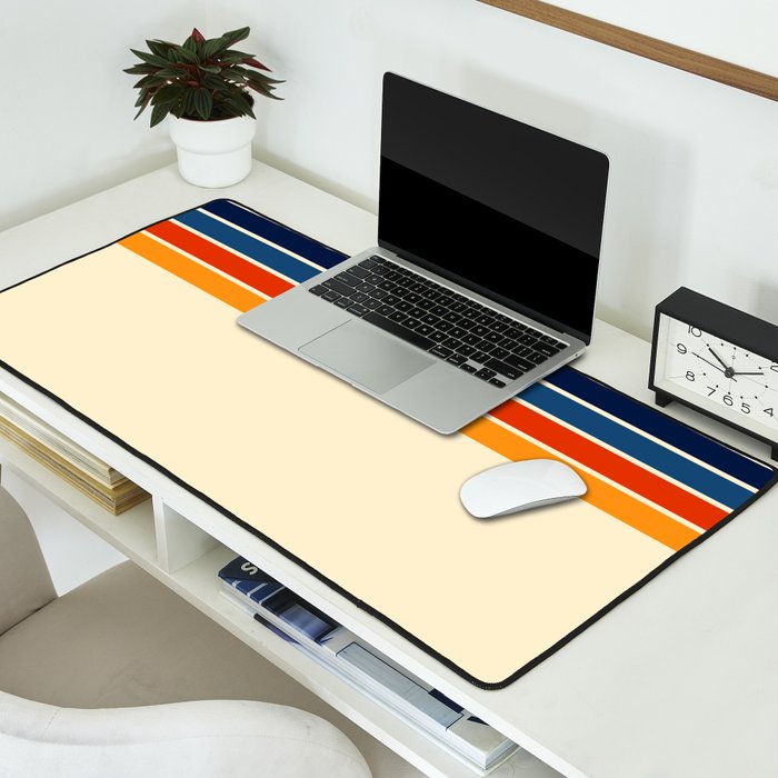Mitsunari - Classic Retro Stripes Desk Mat Gallery Image 2