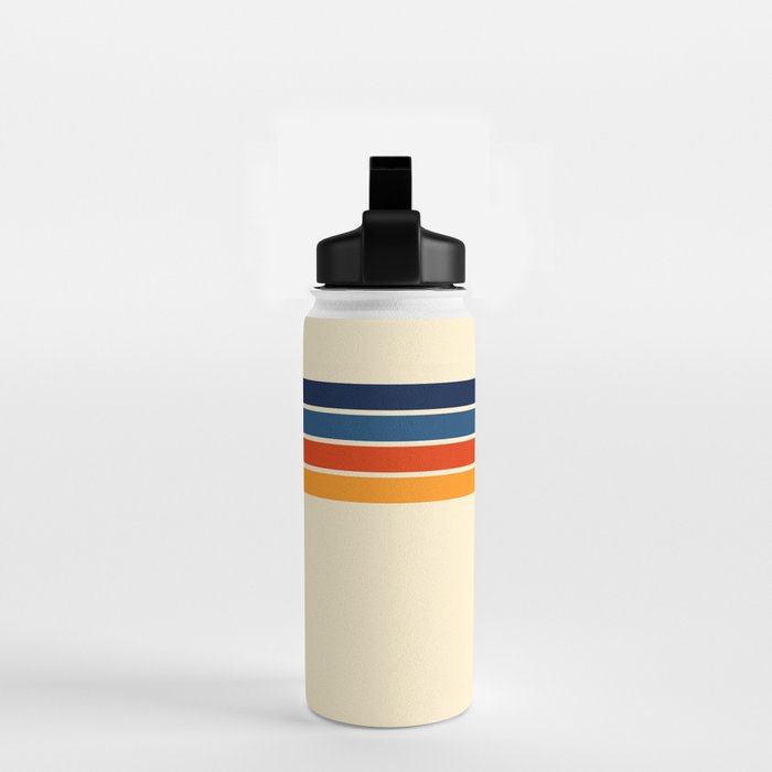 Mitsunari - Classic Retro Stripes Water Bottle Gallery Image 2