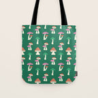 Festive Mushroom Pattern Tote Bag Gallery Image 1