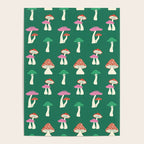 Festive Mushroom Pattern Poster Gallery Image 4