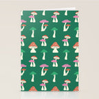 Festive Mushroom Pattern Stationery Card Gallery Image 2