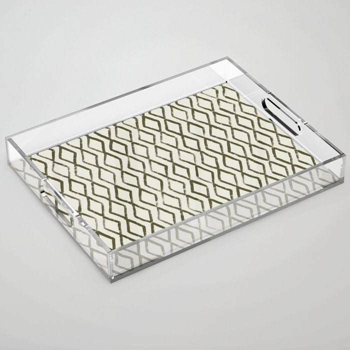 Simple Hand Drawn Pattern #6 Acrylic Tray Gallery Image 1