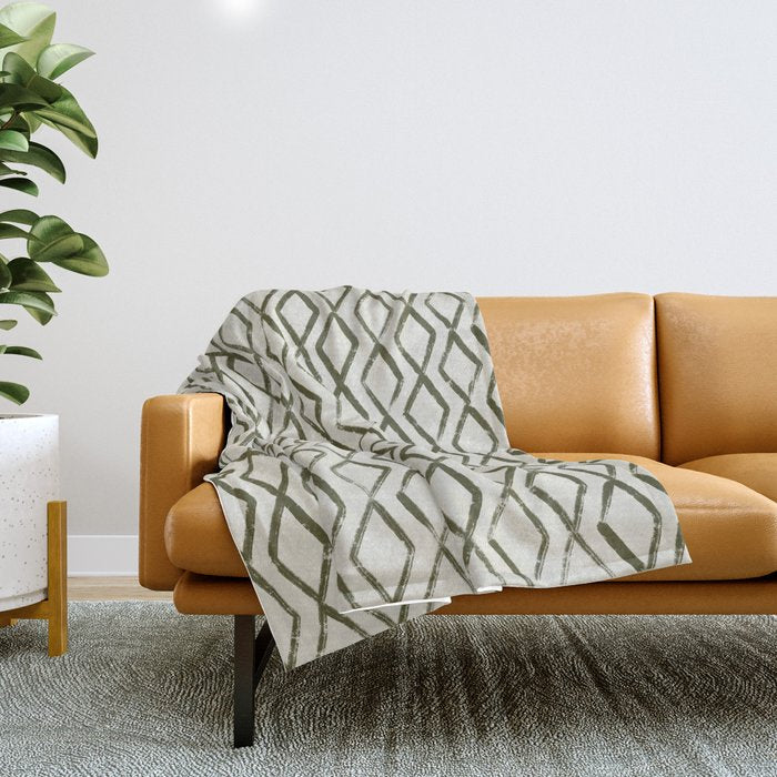 Simple Hand Drawn Pattern #6 Throw Blanket Gallery Image 1