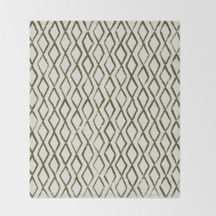 Simple Hand Drawn Pattern #6 Throw Blanket Gallery Image 2