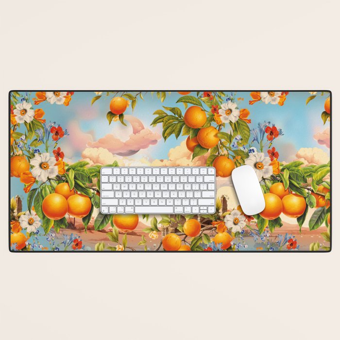 Orange Garden Desk Mat Gallery Image 1