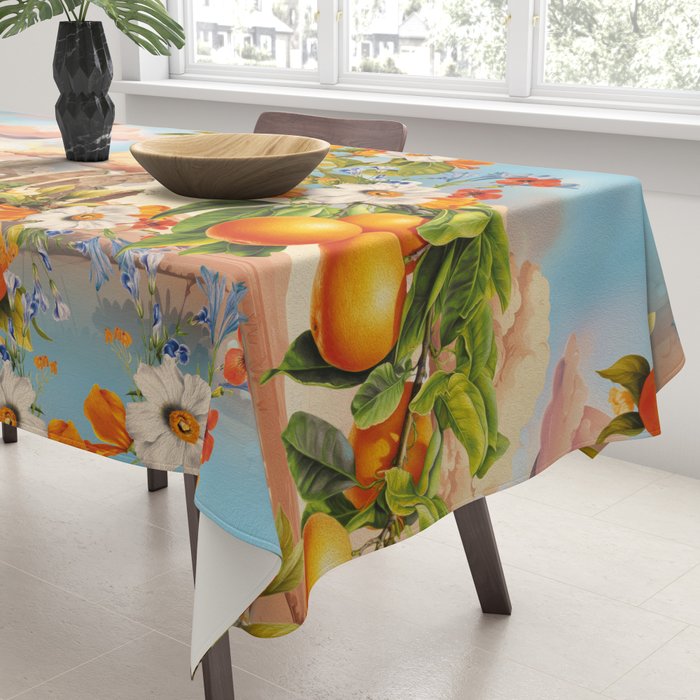 Orange Garden Tablecloth Gallery Image 3