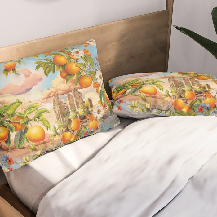 Orange Garden Pillow Sham Gallery Image 2