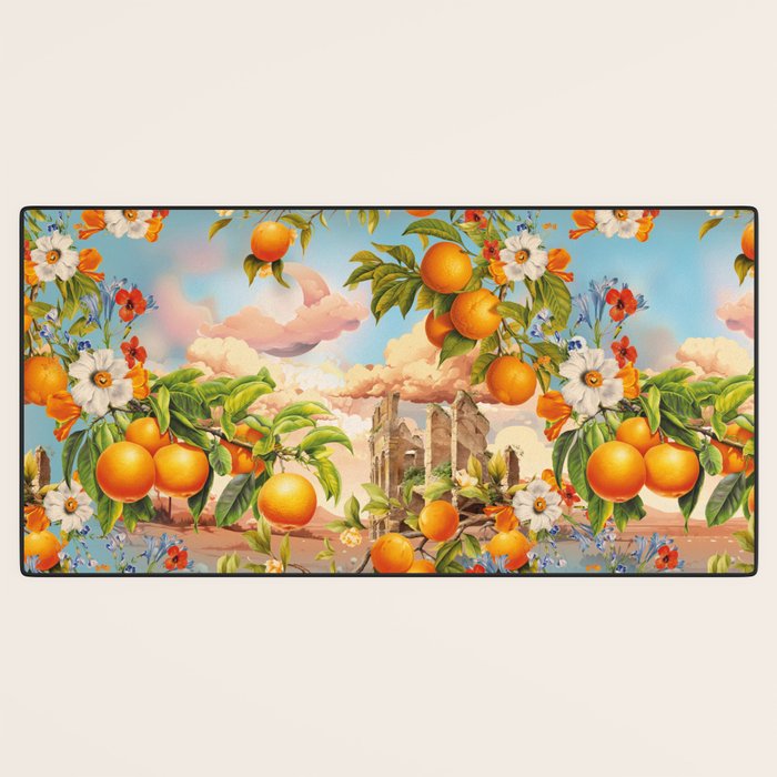 Orange Garden Desk Mat Gallery Image 3