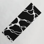 Black and white water wave ripple pattern Yoga Mat Gallery Image 1