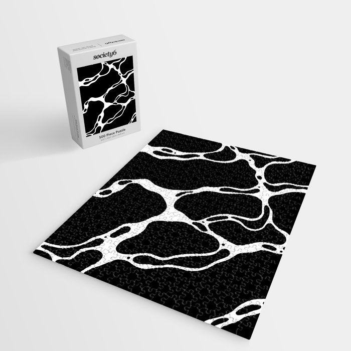 Black and white water wave ripple pattern Jigsaw Puzzle Gallery Image 2