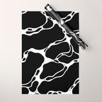 Black and white water wave ripple pattern Wrapping Paper Gallery Image 1