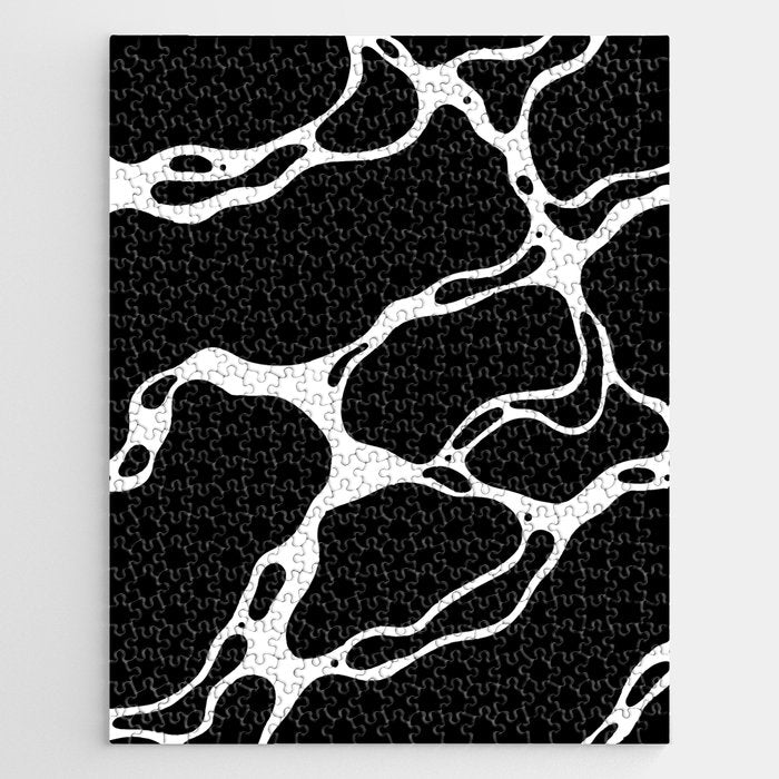 Black and white water wave ripple pattern Jigsaw Puzzle Gallery Image 1