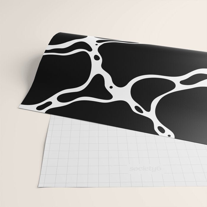 Black and white water wave ripple pattern Wrapping Paper Gallery Image 2