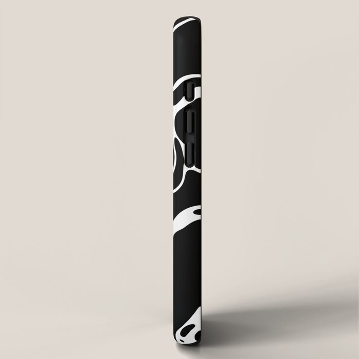 Black and white water wave ripple pattern iPhone Case Gallery Image 2