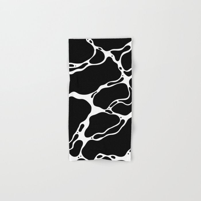 Black and white water wave ripple pattern Bath Towel Gallery Image 1