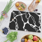 Black and white water wave ripple pattern Cutting Board Gallery Image 2