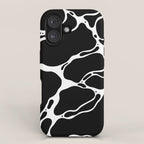 Black and white water wave ripple pattern iPhone Case Gallery Image 1