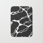 Black and white water wave ripple pattern Bath Mat Gallery Image 1