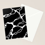 Black and white water wave ripple pattern Stationery Card Gallery Image 2
